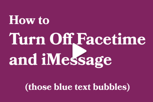 How to Turn Off Facetime and iMessage
